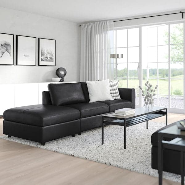 VIMLE 3-seater sofa - with open terminal/Grann/Bomstad black , - best price from Maltashopper.com 29306665