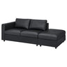 VIMLE 3-seat sofa, with open end/Grann/Bomstad black, 227 cm