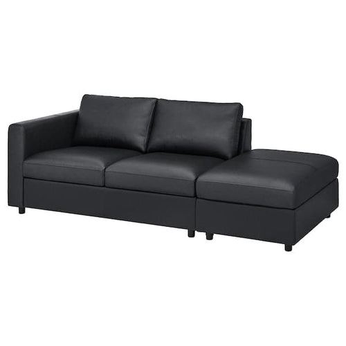 VIMLE 3-seater sofa - with open terminal/Grann/Bomstad black ,