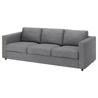 VIMLE - 3-seater sofa, Lejde grey/black , - best price from Maltashopper.com 79434401