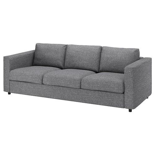 VIMLE - 3-seater sofa, Lejde grey/black ,