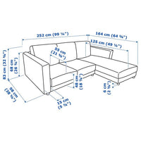 VIMLE - 3-seater sofa , - best price from Maltashopper.com 79433604