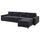 VIMLE 4-seat sofa with chaise longue, with wide armrests/Djuparp dark grey, 292x54x98 cm