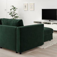 VIMLE - 4-seater sofa with chaise-longue/Djuparp dark green , - best price from Maltashopper.com 29433611