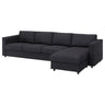 VIMLE 4-seat sofa, with chaise longue/Hillared anthracite, 322 cm