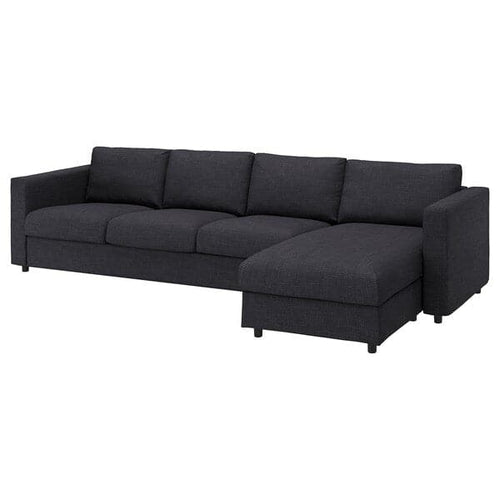 VIMLE - 4-seater sofa with chaise-longue/Hillared anthracite ,