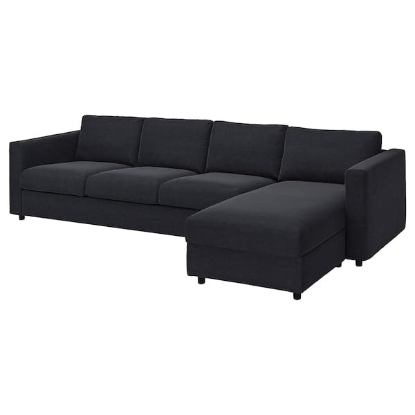 VIMLE 4-seater sofa with chaise-longue - Saxemara blue-black , - best price from Maltashopper.com 89399534