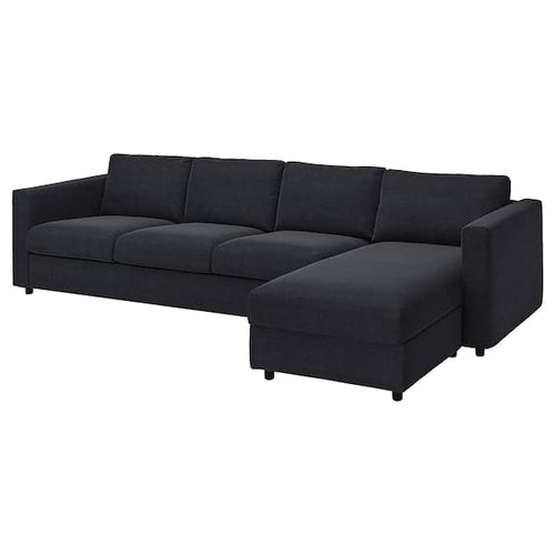 VIMLE 4-seater sofa with chaise-longue - Saxemara blue-black ,