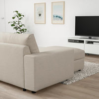VIMLE 5-seater angol sofa/chaise-longue - with wide armrests/Beige Gunnared , - best price from Maltashopper.com 09401828