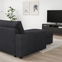 VIMLE - 5 seater angol sofa/chaise-longue, with wide armrests/Hillared anthracite , - best price from Maltashopper.com 99436692