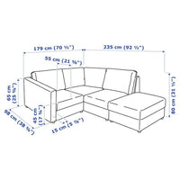 VIMLE 3-seater corner sofa - with open terminal/Grann/Bomstad black , - Premium Sofas from Ikea - Just €1982.99! Shop now at Maltashopper.com