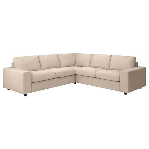 VIMLE Corner sofa 4 seats - with wide armrests/hallarp beige ,