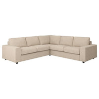 VIMLE - 4-seater corner sofa with wide armrests/Hillared beige , - best price from Maltashopper.com 49436717
