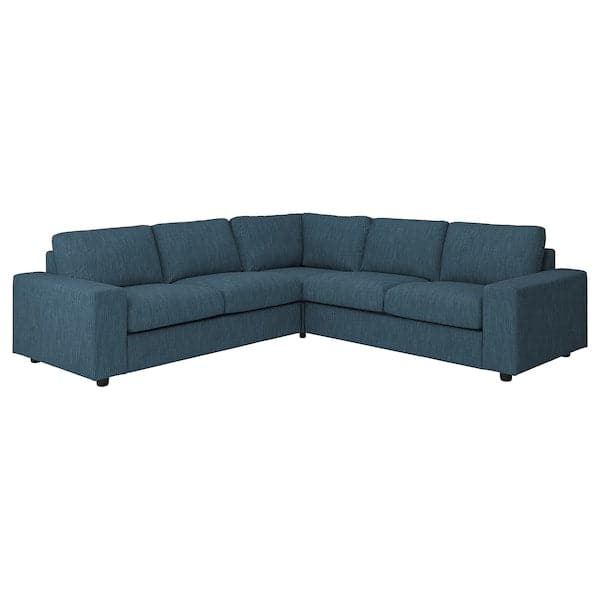 Ikea VIMLE - 4-seater corner sofa with wide armrests/Hillared dark blue ,