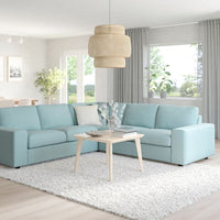 VIMLE 4-seater corner sofa - with wide armrests/Saxemara light blue , - best price from Maltashopper.com 29401790