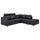 VIMLE corner sofa, 4-seat, with open end with headrests/Grann/Bomstad black, 15x65x98 cm