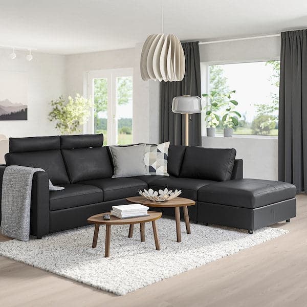 Ikea VIMLE 4-seater corner sofa - with open terminal with headrest/Grann/Bomstad black ,
