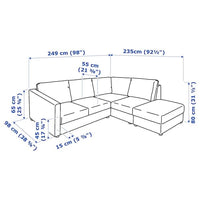 VIMLE 4-seater corner sofa - with open terminal/Grann/Bomstad black , - Premium Sofas from Ikea - Just €2403.99! Shop now at Maltashopper.com