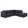 VIMLE corner sofa, 4-seat, with open end/Grann/Bomstad black, 15x65x98 cm