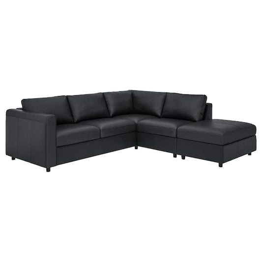 VIMLE 4-seater corner sofa - with open terminal/Grann/Bomstad black , - best price from Maltashopper.com 89306728