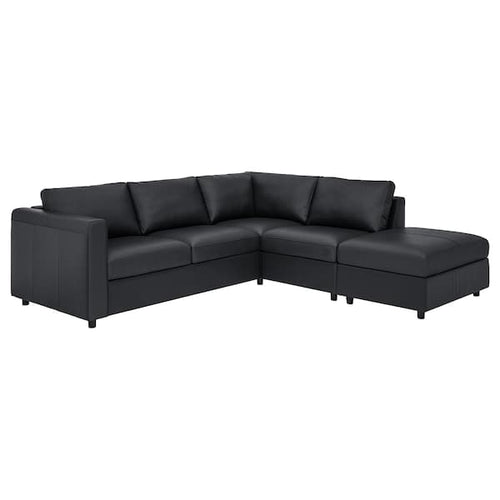VIMLE 4-seater corner sofa - with open terminal/Grann/Bomstad black ,