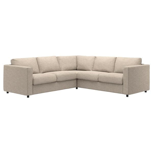 VIMLE - 4-seater corner sofa, Hillared beige ,