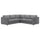 VIMLE - 4-seater corner sofa, Lejde grey/black ,