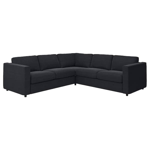 VIMLE - Corner sofa, 4 seater, Saxemara blue-black