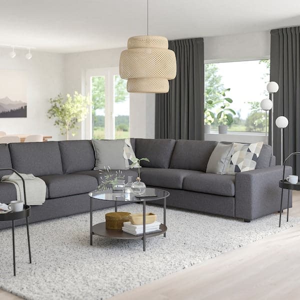 Ikea VIMLE - Corner sofa, 5-seat, Gunnared medium grey ,