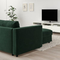 VIMLE - 5 seater corner sofa with chaise-longue/Djuparp dark green , - best price from Maltashopper.com 19501281
