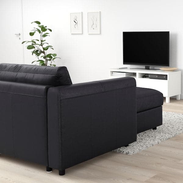 VIMLE 5-seater corner sofa - with chaise-longue/Grann/Bomstad black - best price from Maltashopper.com 39306764