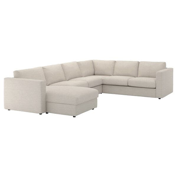 Ikea VIMLE 5-seater corner sofa - with beige chaise-longue/Gunnared ,