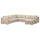 VIMLE Corner sofa 5 seats - with beige chaise-longue/Hallarp ,