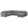 VIMLE - 5 seater corner sofa with chaise-longue/Lejde grey/black ,