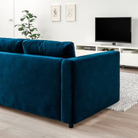 VIMLE - 5-seater corner sofa, Djuparp green-blue , - best price from Maltashopper.com 79434137