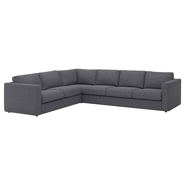 VIMLE - Corner 5-seat sofa, Gunnared Smoke Grey