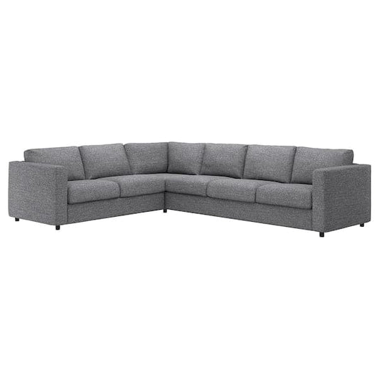 Ikea VIMLE - 5 seater corner sofa, Lejde grey/black ,