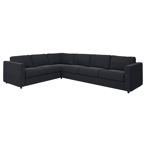 VIMLE - Corner sofa, 5 seater, Saxemara blue-black