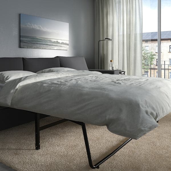 Ikea VIMLE - 3-seater sofa bed/chaise-longue, with wide armrests/Hallarp grey ,
