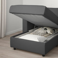 VIMLE - 3-seater sofa bed/chaise-longue, Hallarp grey , - best price from Maltashopper.com 29537072