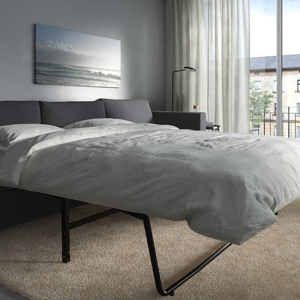 Ikea VIMLE - 3-seater sofa bed/chaise-longue, Hallarp grey ,