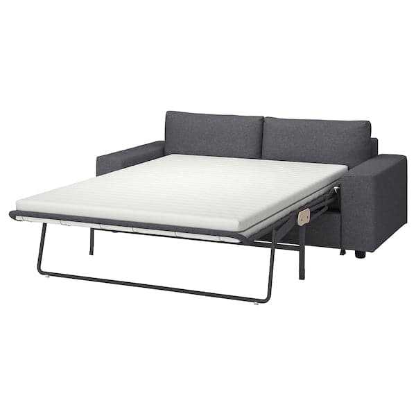 VIMLE - 2-seater sofa bed, with wide armrests/Gunnared smoky grey , - best price from Maltashopper.com 29545251