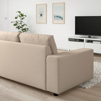 VIMLE - 2-seater sofa bed, with wide armrests/Hallarp beige , - best price from Maltashopper.com 59537042