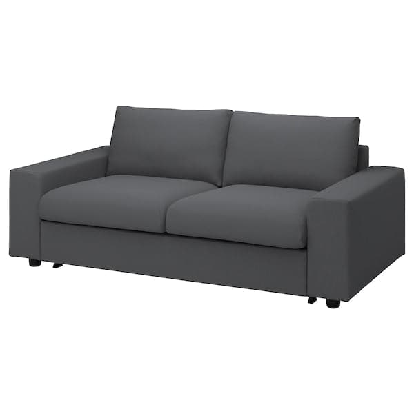 VIMLE - 2-seater sofa bed, with wide armrests/Hallarp grey , - best price from Maltashopper.com 29537048