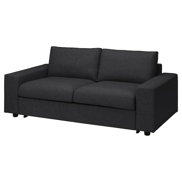 VIMLE - 2-seater sofa bed, with wide armrests/Hillared anthracite , - best price from Maltashopper.com 19536959