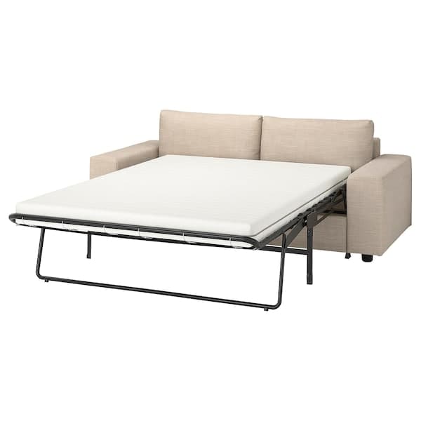 Ikea VIMLE - 2-seater sofa bed, with wide armrests/Hillared beige ,