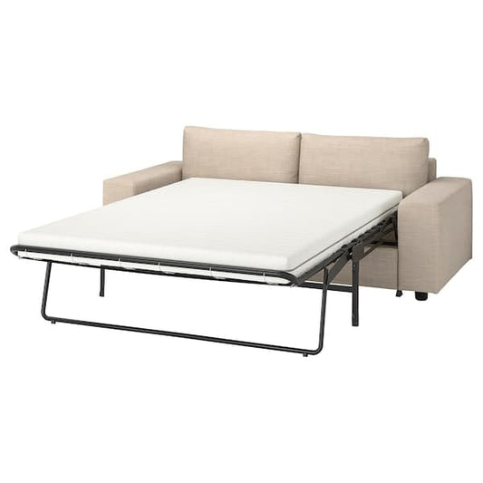 Ikea VIMLE - 2-seater sofa bed, with wide armrests/Hillared beige ,