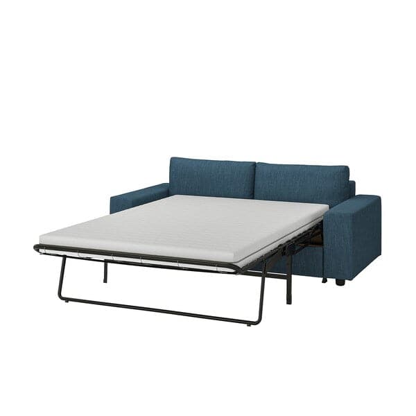 VIMLE - 2-seater sofa bed, with wide armrests/Hillared dark blue , - best price from Maltashopper.com 49536953