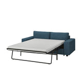 VIMLE 2-seat sofa-bed, with wide armrests/Hillared dark blue, 204 cm