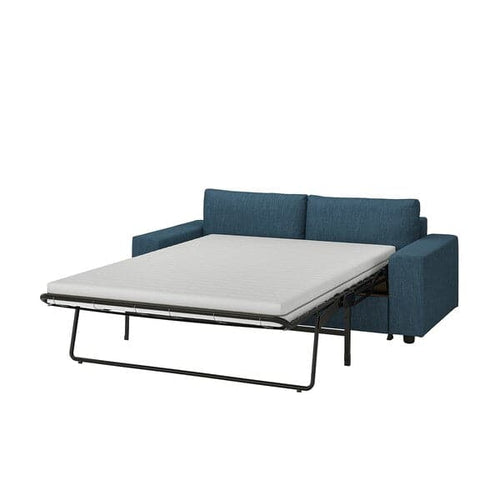 VIMLE - 2-seater sofa bed, with wide armrests/Hillared dark blue ,